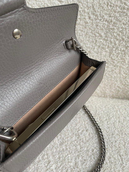 Gucci Dionysus GG Grey Super Mini Shoulder Bag (RRP £985)