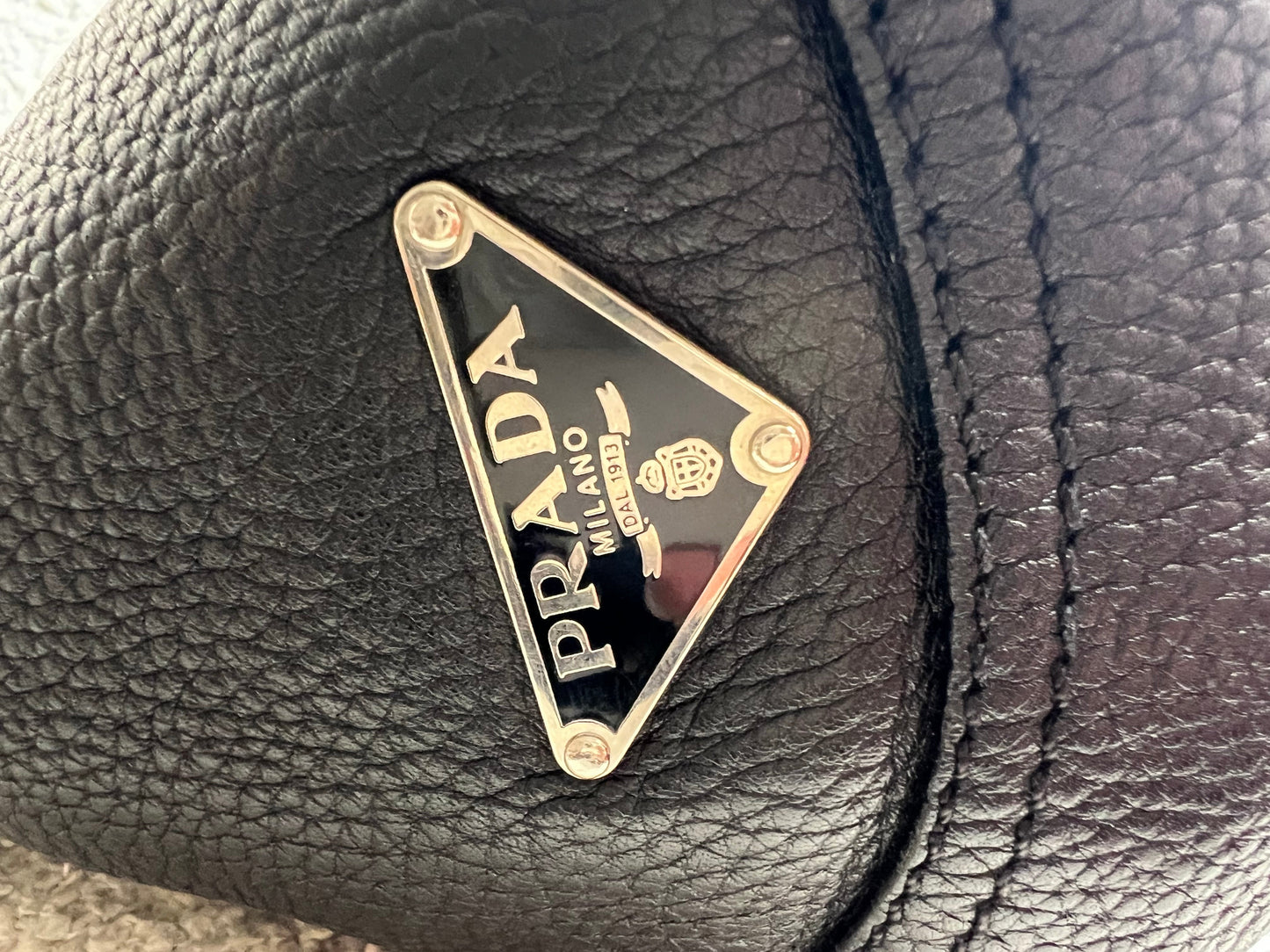 Prada Belted Zip Shoulder Bag Vitello Daino