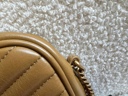 Yves Saint Laurent (YSL) Toffee Beige Mini Lou Camera Bag (RRP £1285)