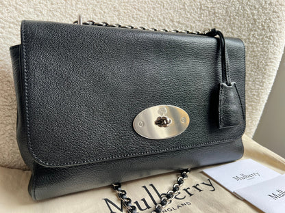 Mulberry Black Medium Lily with Silver Hardware (RRP £1095)