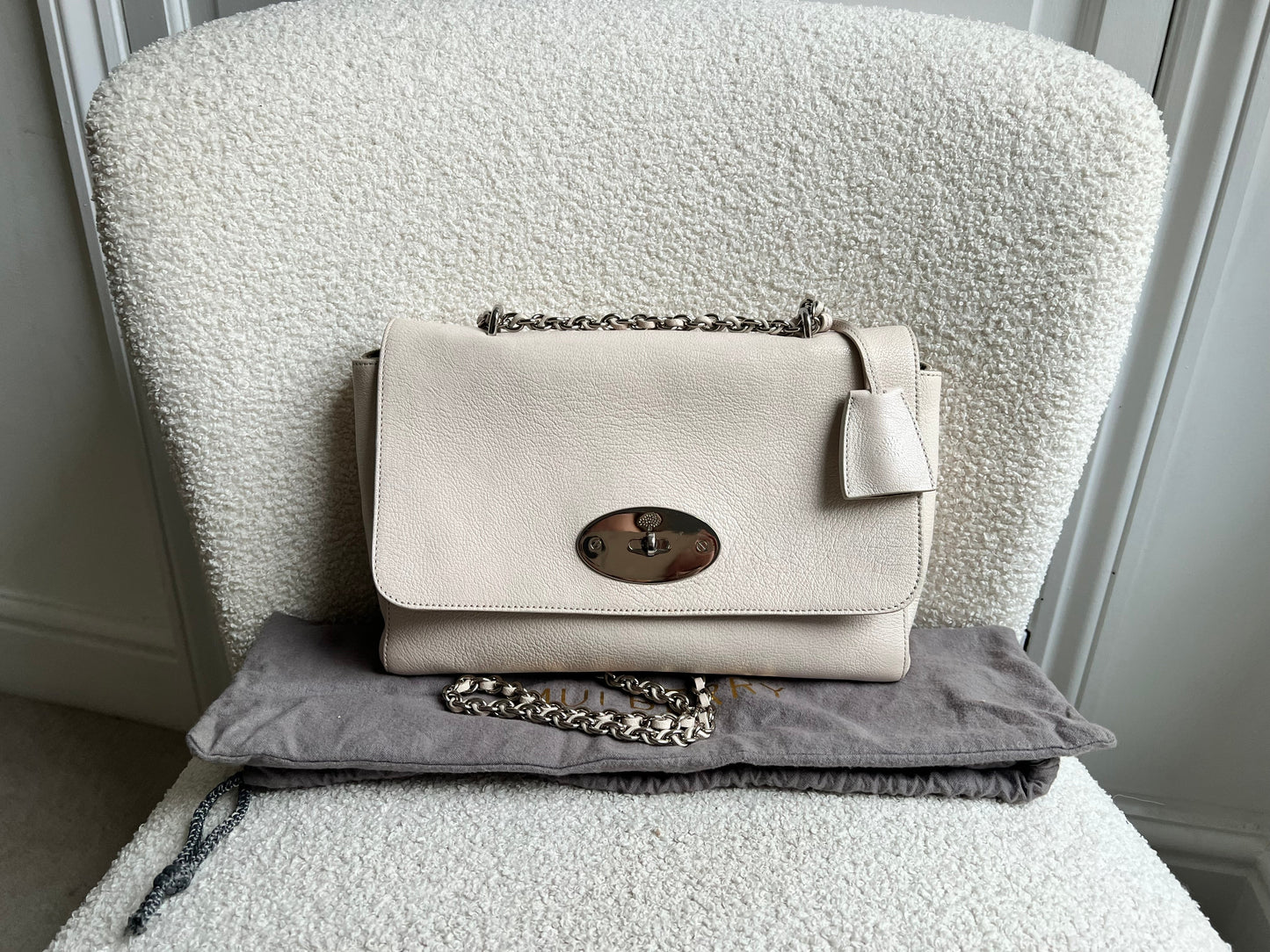 Mulberry White Medium Lily with Silver Hardware (RRP £1095)