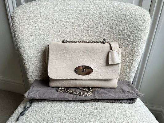 Mulberry White Medium Lily with Silver Hardware (RRP £1095)