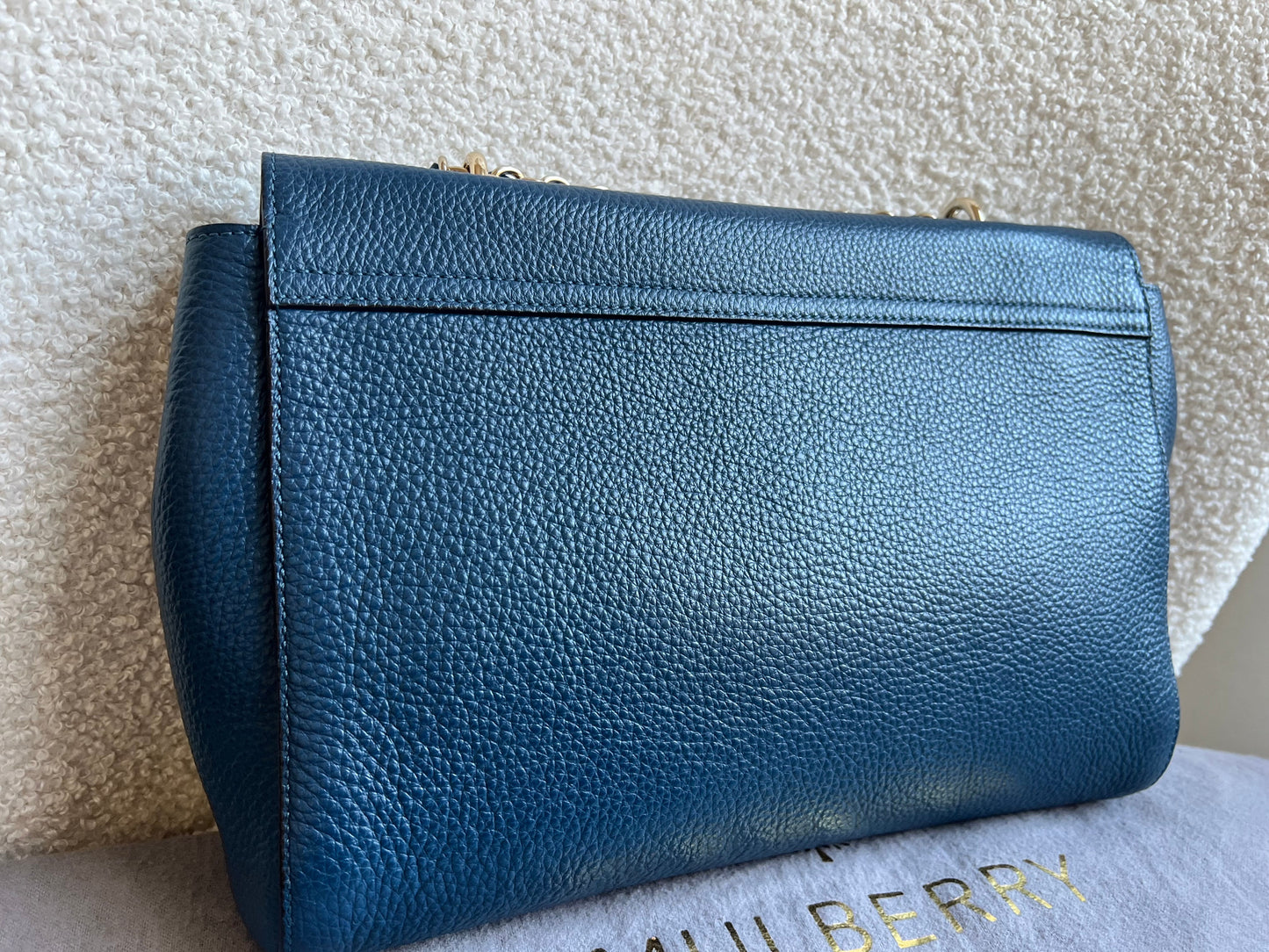 Mulberry Deep Sea Blue Medium Lily with Gold Hardware (RRP £1050)