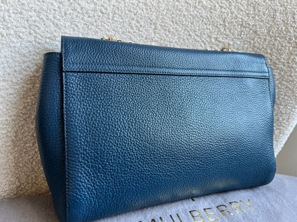 Mulberry Deep Sea Blue Medium Lily with Gold Hardware (RRP £1050)