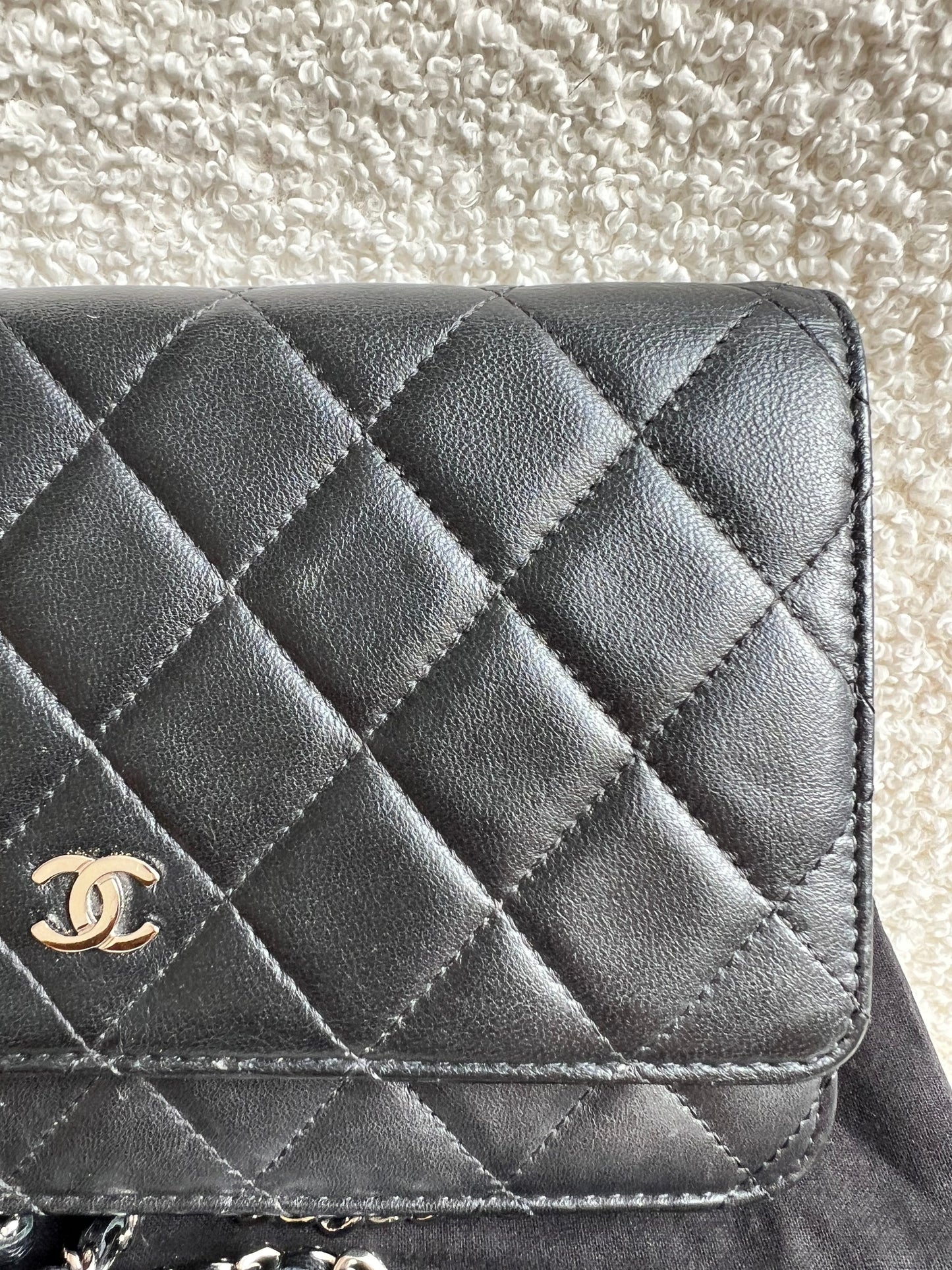Chanel Wallet on Chain in Black Lambskin Silver Hardware (RRP £2,930)