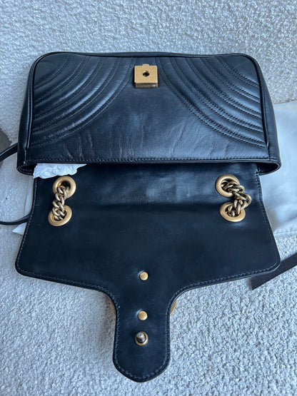 Gucci GG Black Marmont Small Shoulder Bag (RRP £2070)