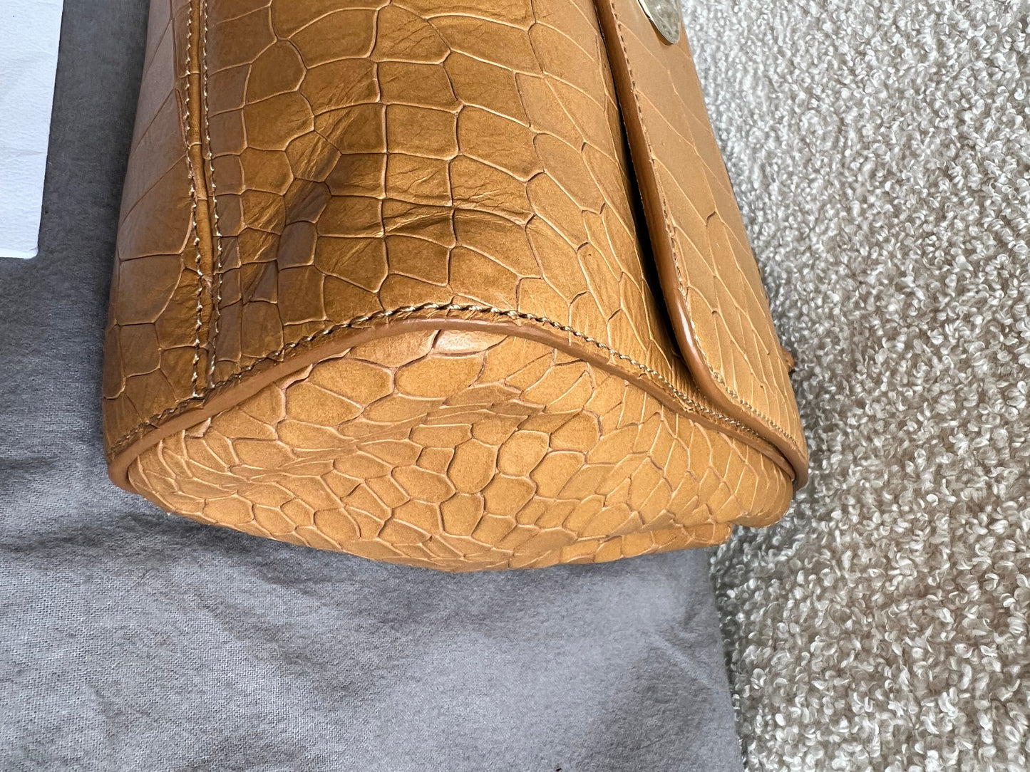 Mulberry Biscuit Brown Croc Medium Lily