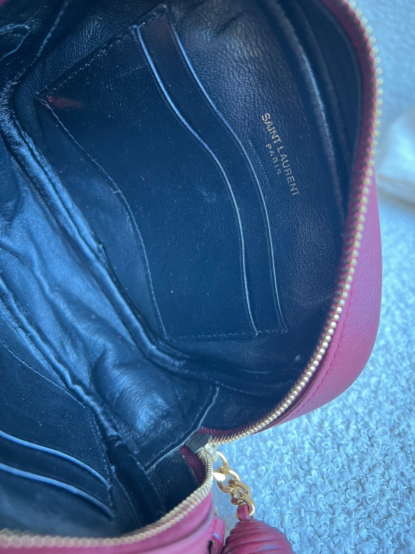Yves Saint Laurent (YSL) Burgundy Blogger Camera Bag
