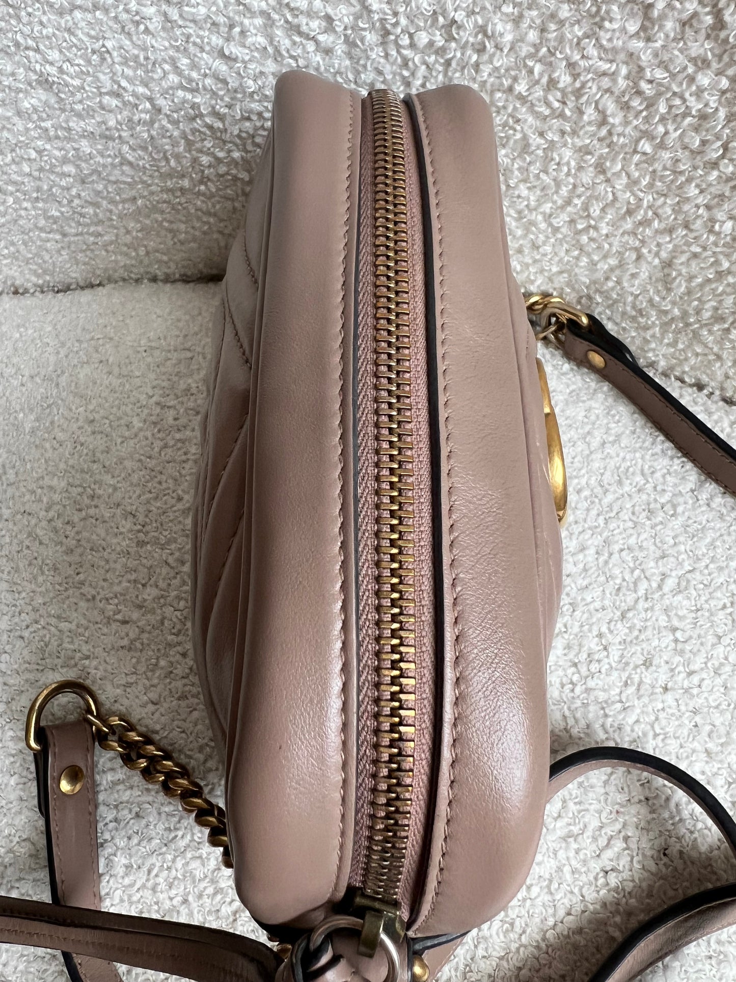 Gucci GG Dusty Pink Marmont Mini Shoulder Bag (RRP £1,360)