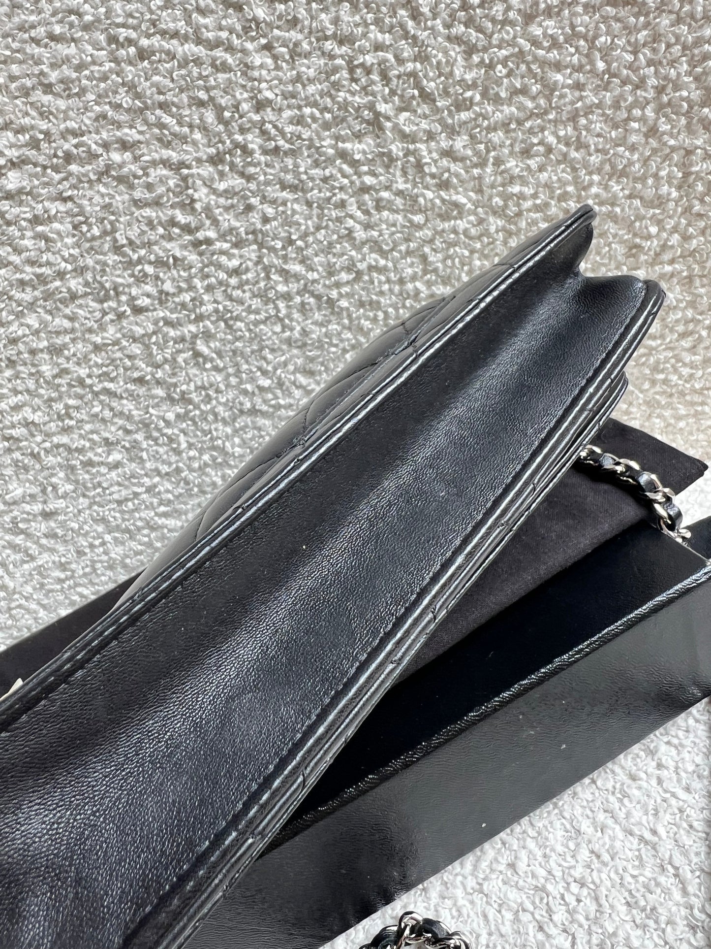 Chanel Wallet on Chain in Black Lambskin Silver Hardware (RRP £2,930)