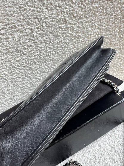 Chanel Wallet on Chain in Black Lambskin Silver Hardware (RRP £2,930)