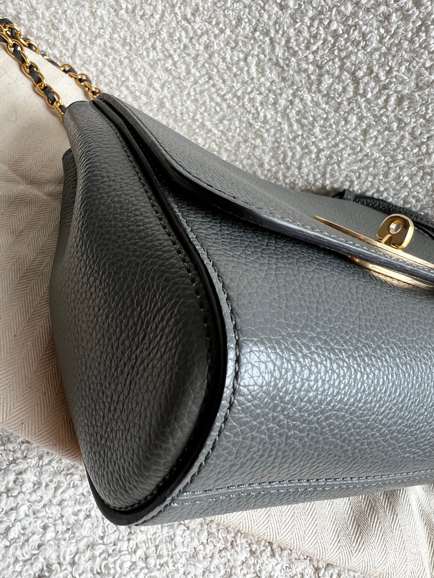 Mulberry Charcoal Grey Regular Lily with Gold Hardware (RRP £995)