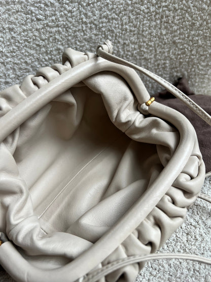 Bottega Veneta Cream Mini Pouch Clutch