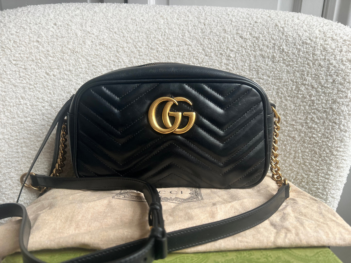 Gucci GG Black Marmont Small Shoulder Bag (RRP £1440)
