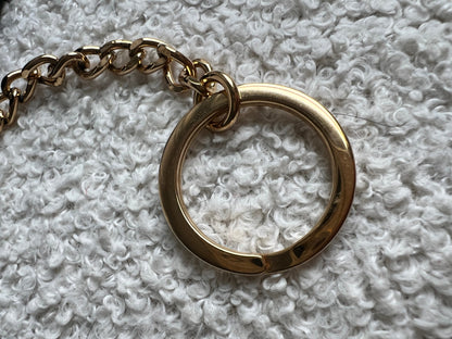 Chanel Black Coco Button Keyring Pouch