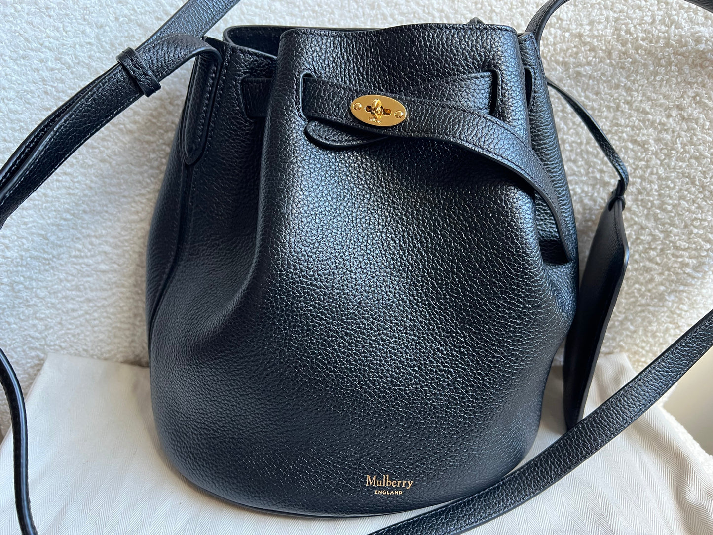 Mulberry Black Abbey Bucket Bag (RRP £695)