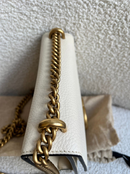 Gucci Cream GG Marmont Chain Mini Bag