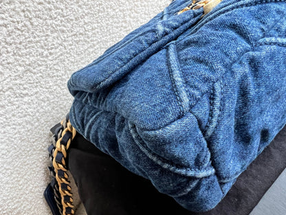 Chanel Small 19 in Blue Denim