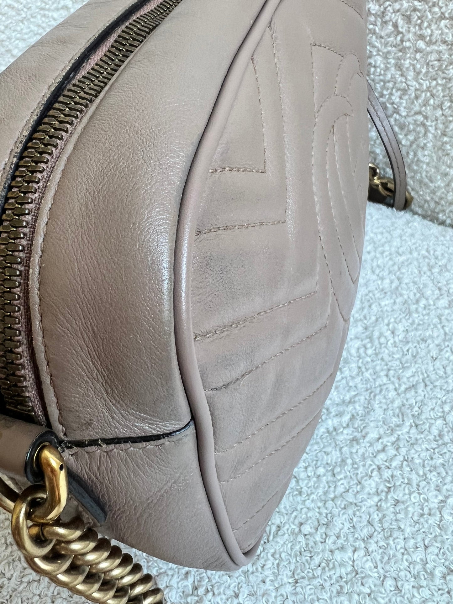 Gucci GG Marmont Dusty Pink Small Shoulder Bag (RRP £1440)