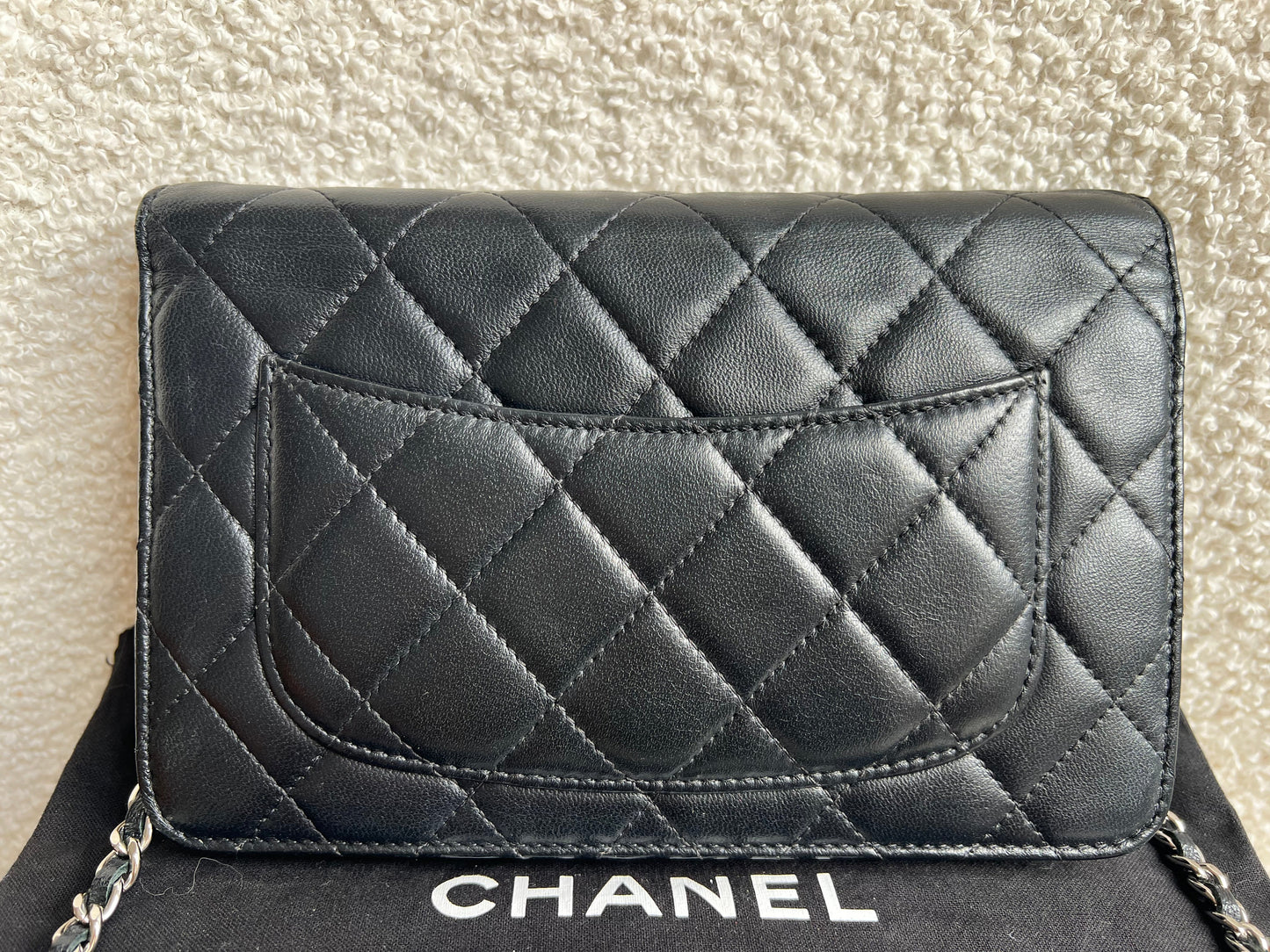 Chanel Wallet on Chain in Black Lambskin Silver Hardware (RRP £2,930)