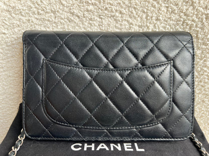 Chanel Wallet on Chain in Black Lambskin Silver Hardware (RRP £2,930)