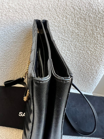 Yves Saint Laurent (YSL) Black Tribeca Shopper Tote