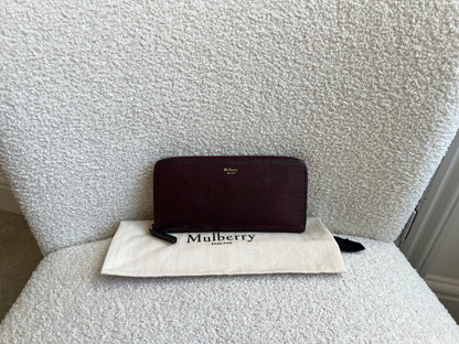 Mulberry Oxblood Continental Wallet (RRP £345)
