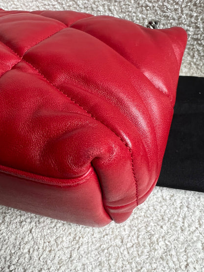 Yves Saint Laurent (YSL) Small Puffer in Red Quilted Lambskin (RRP £2,415)