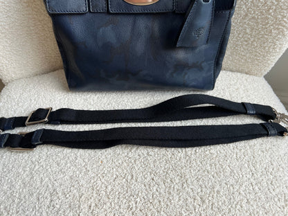 Mulberry Mini Cara Backpack in Midnight Blue Camo Printed Goat (RRP £995)