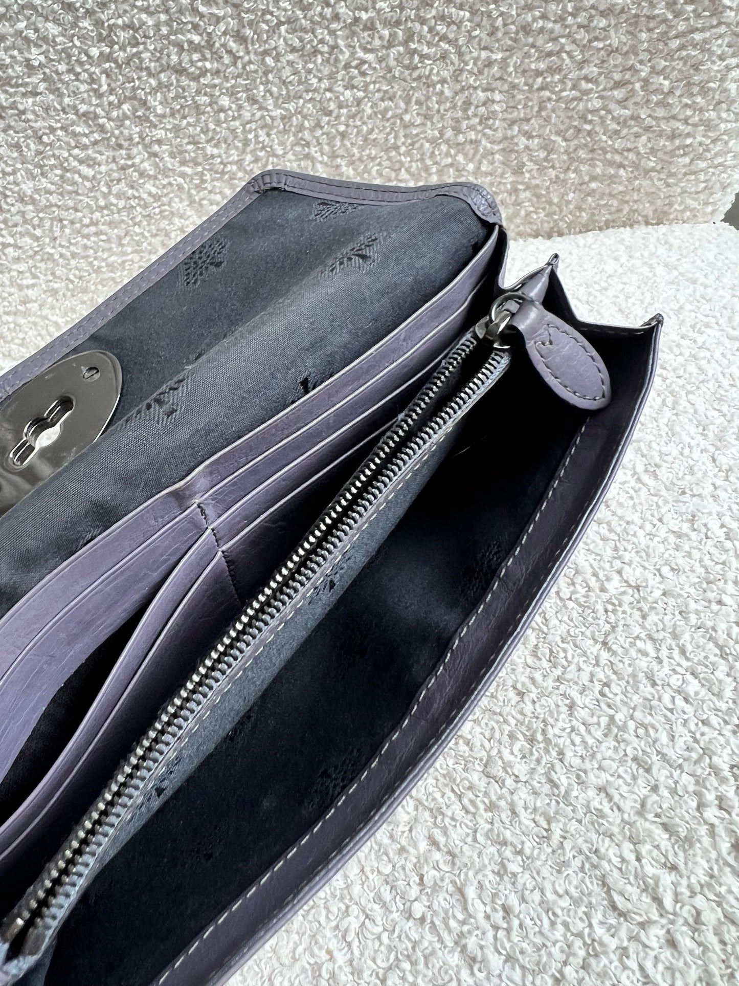 Mulberry Foggy Grey Alexa Postmans Lock Wallet