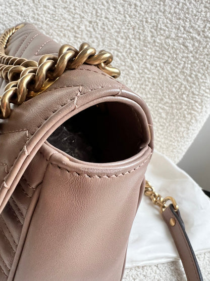 Gucci GG Dusty Pink Marmont Small Shoulder Bag (RRP £2070)