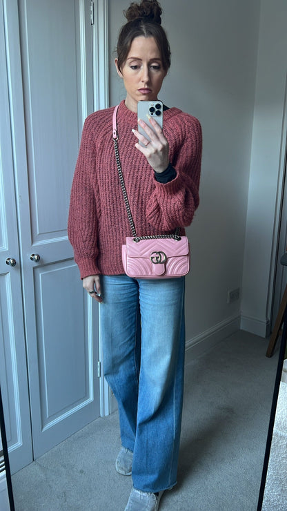 Gucci GG Pale Pink Marmont Mini Shoulder Bag (RRP £1,890)