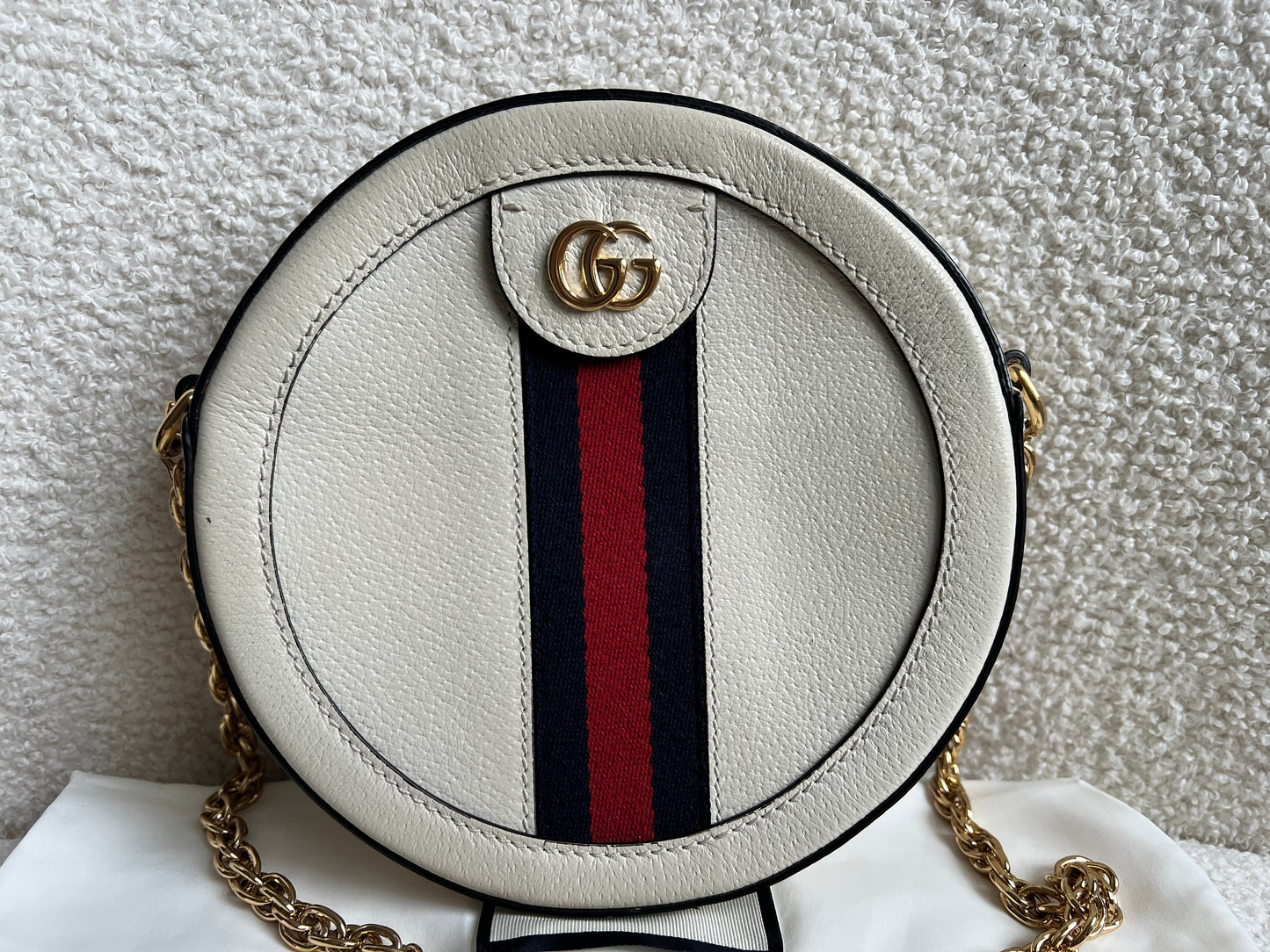 Gucci GG Round White Ophidia Small Shoulder Bag