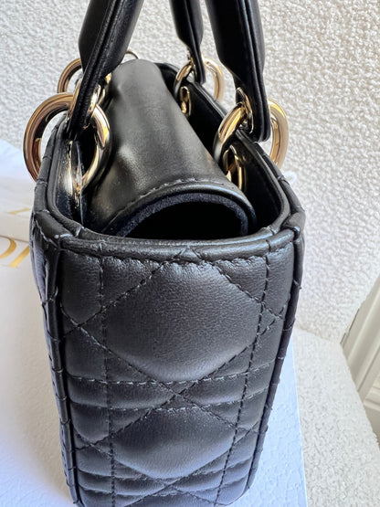 Dior Small Lady D-Joy Bag Black Cannage Lambskin (RRP £3,800)