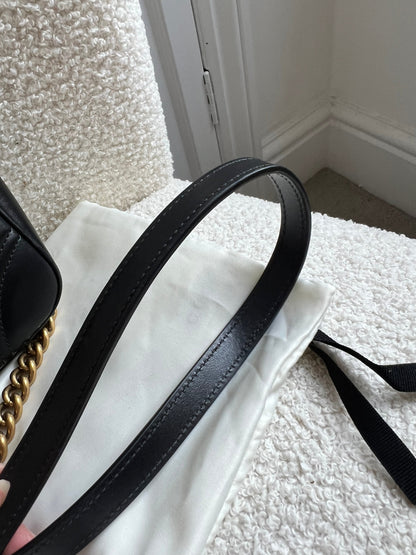 Gucci GG Black Marmont Small Shoulder Bag (RRP £2070)