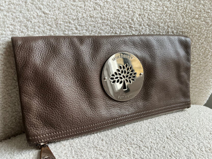 Mulberry Taupe Daria Clutch (RRP £550)