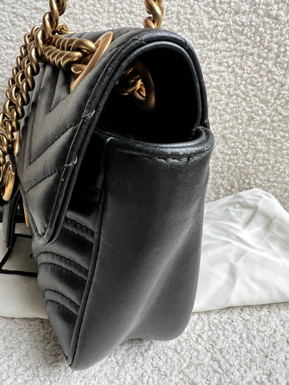 Gucci GG Black Marmont Mini Shoulder Bag (RRP £1,890)