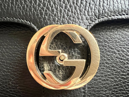Gucci Interlocking GG Black Medium Shoulder Bag