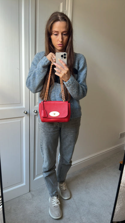 Mulberry Hibiscus Red Regular Lily with Gold Hardware (RRP £995)