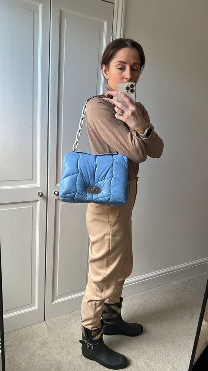 Mulberry Cornflower Blue Softie in Pillow Effect Nappa Leather (RRP £1650)