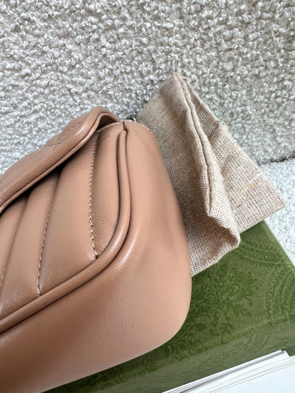 Gucci GG Beige Marmont Super Mini Aria Shoulder Bag (RRP £985)