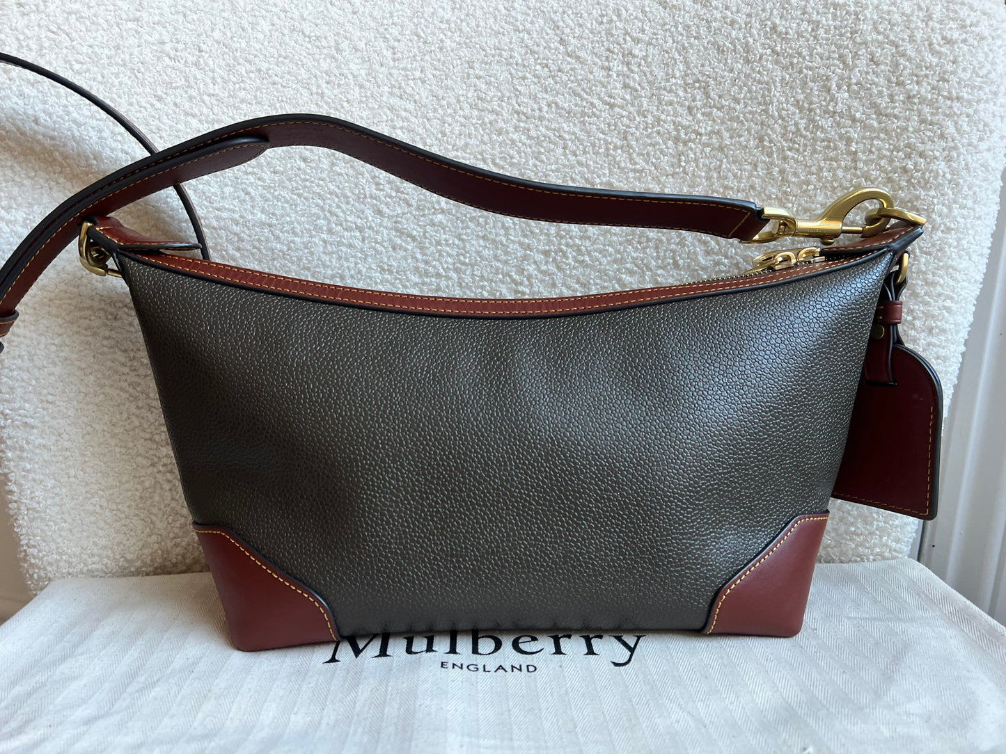 Mulberry Heritage Crossbody Clipper Eco Cognac Scotchgrain