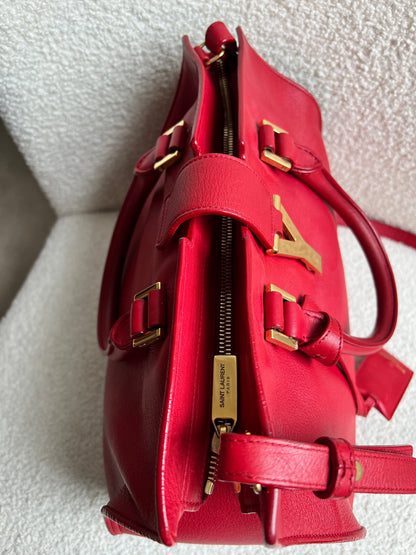 Yves Saint Laurent (YSL) Red Small Cabas Chyc Bag (RRP £1,350)