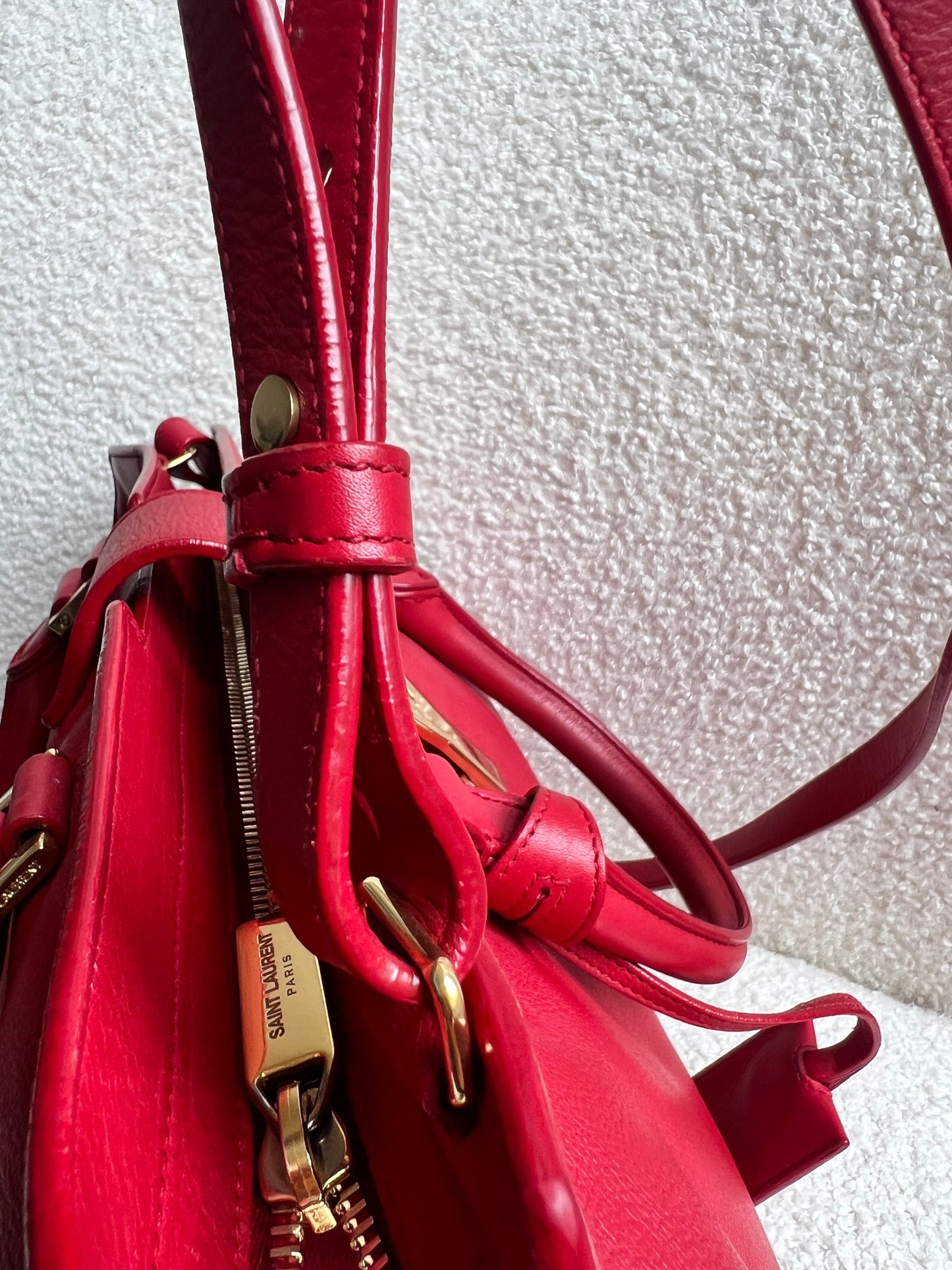 Yves Saint Laurent (YSL) Red Small Cabas Chyc Bag (RRP £1,350)