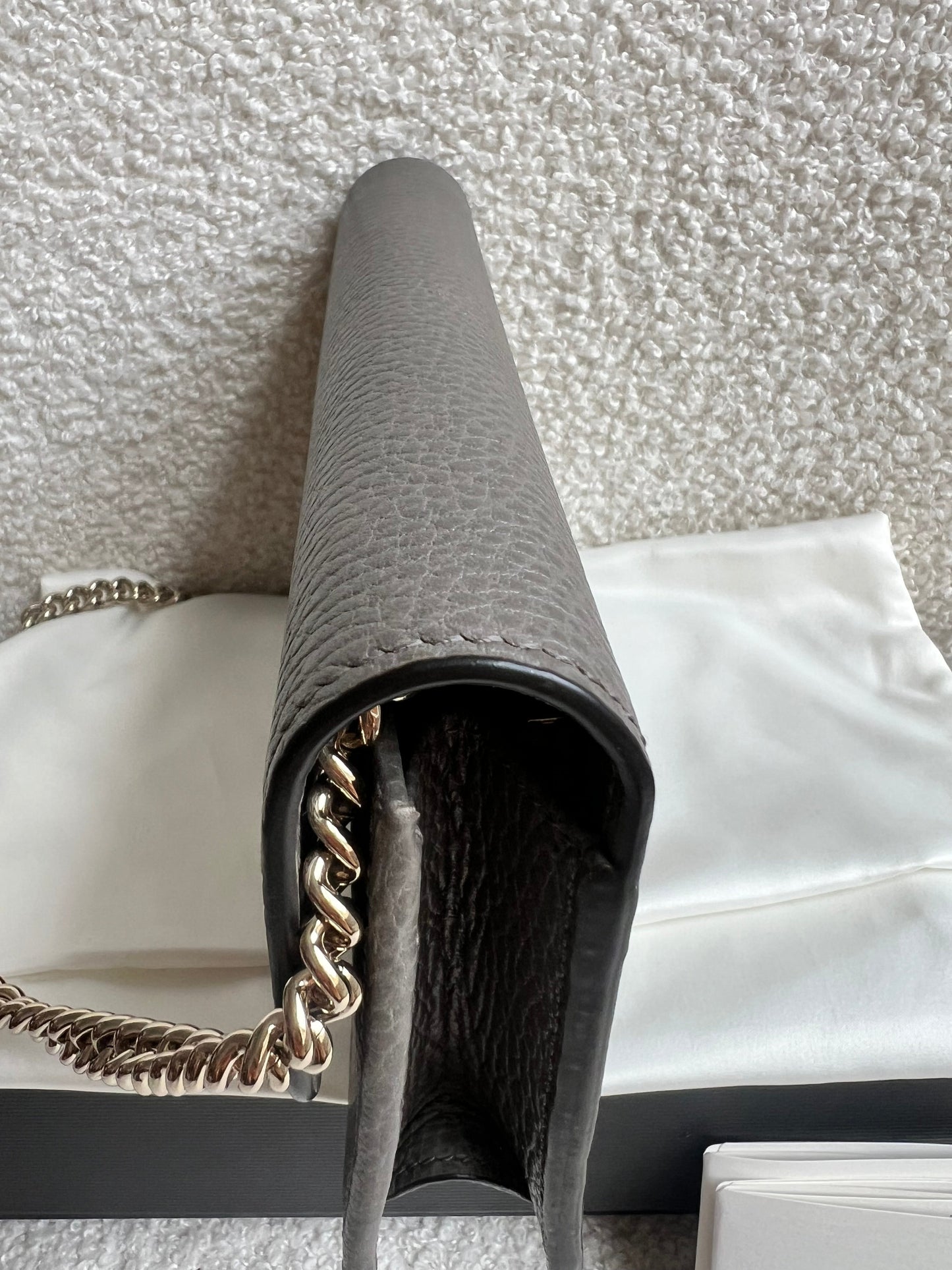Gucci Dollar Grey Interlocking Chain Wallet