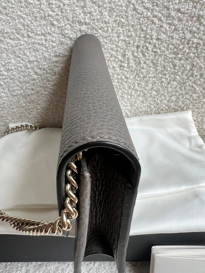 Gucci Dollar Grey Interlocking Chain Wallet
