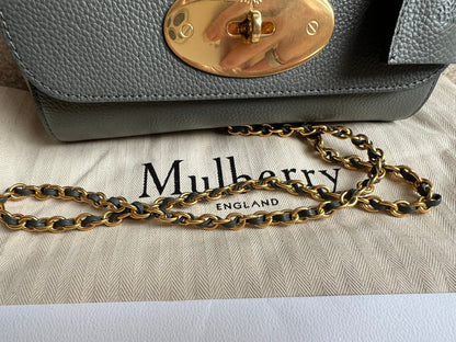 Mulberry Charcoal Grey Regular Lily with Gold Hardware (RRP £995)