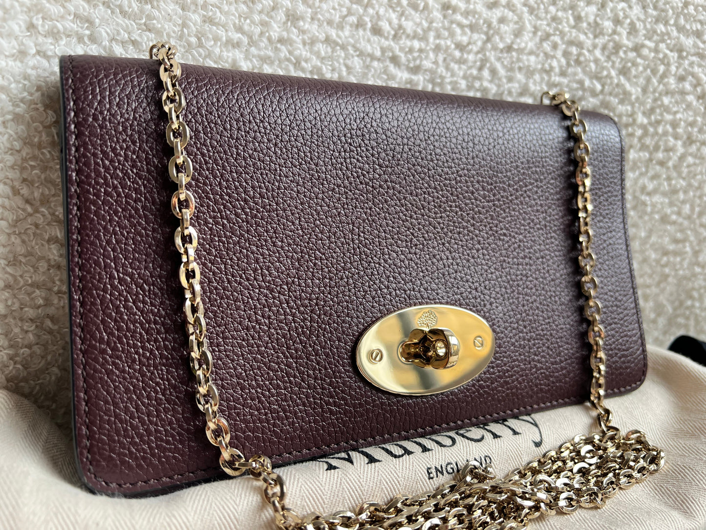 Mulberry Oxblood Bayswater Clutch (RRP £495)