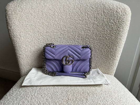 Gucci GG Purple Marmont Mini Shoulder Bag (RRP £1,890)