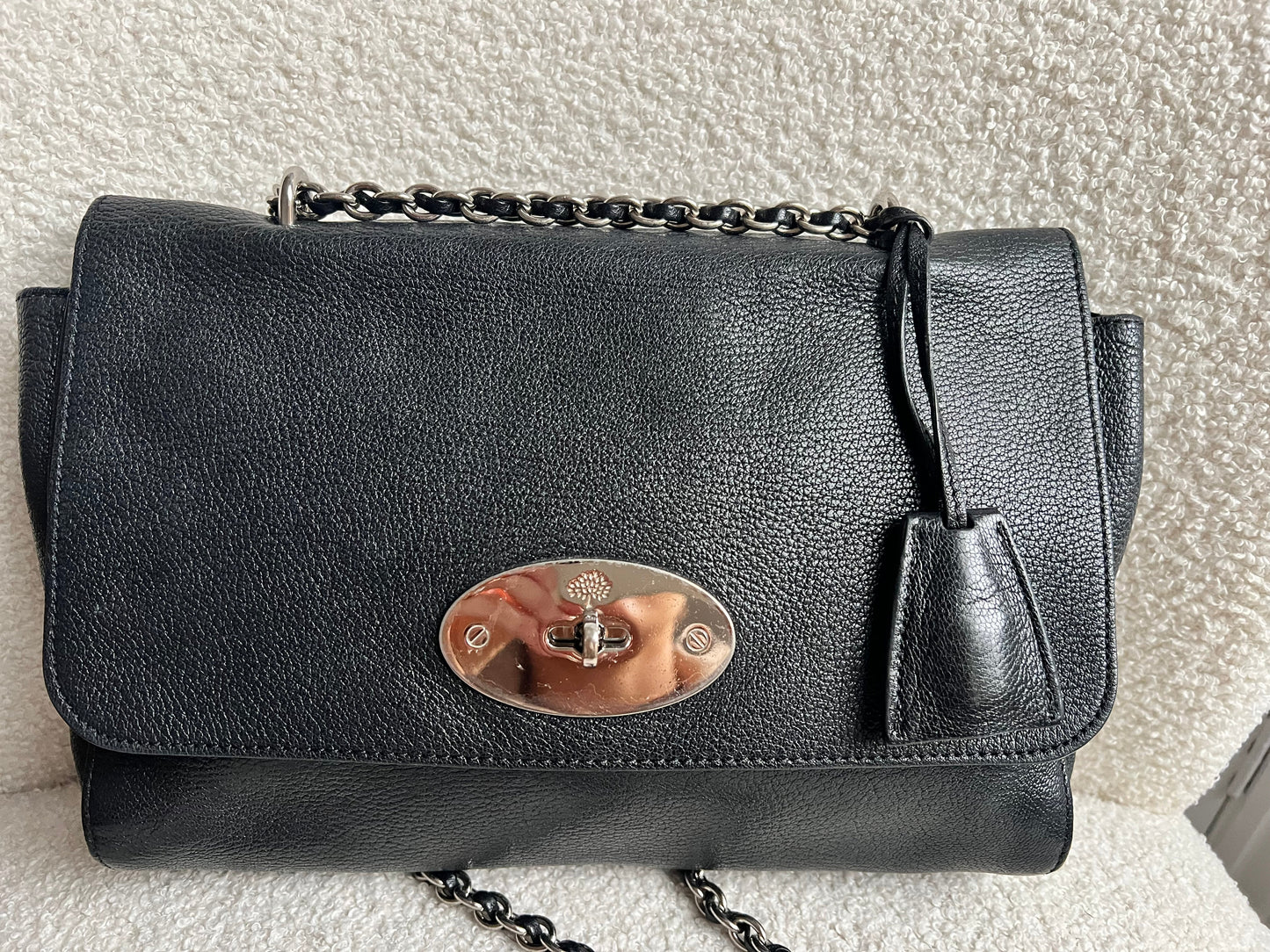 Mulberry Black Medium Lily with Silver Hardware (RRP £1095)